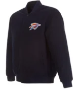 Varsity OKC Navy Blue Wool Jacket