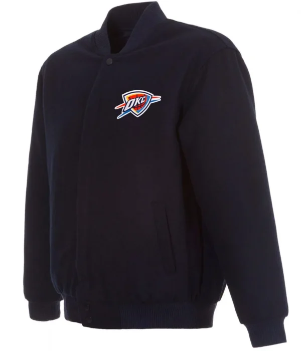 Varsity OKC Navy Blue Wool Jacket