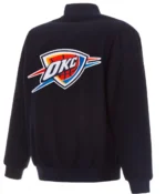 Varsity OKC Navy Blue Wool Jacket