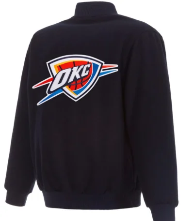 Varsity OKC Navy Blue Wool Jacket
