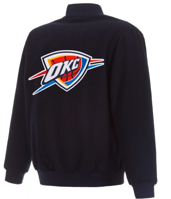 Varsity OKC Navy Blue Wool Jacket
