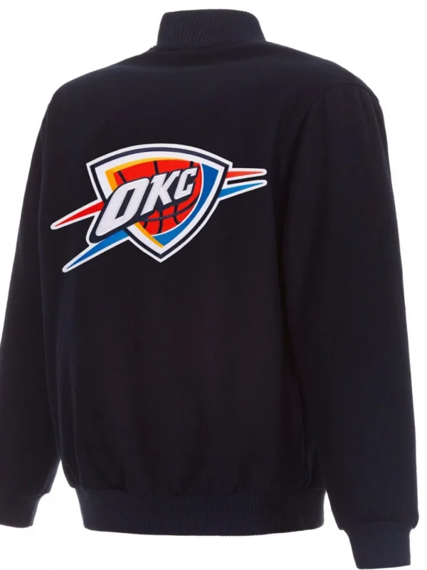 Varsity OKC Navy Blue Wool Jacket