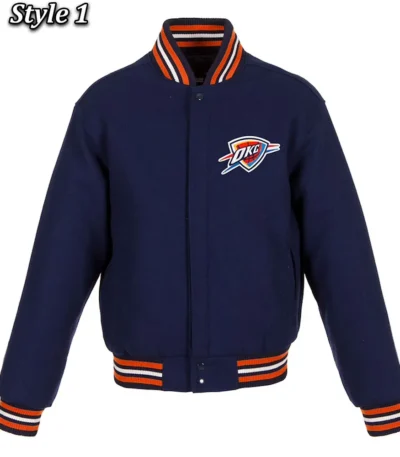 Varsity OKC Navy Wool Jacket