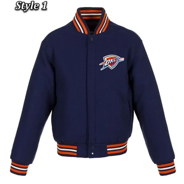 Varsity OKC Navy Wool Jacket
