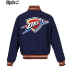 Varsity OKC Navy Wool Jacket