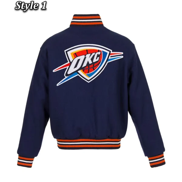 Varsity OKC Navy Wool Jacket