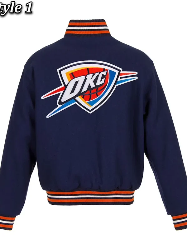 Varsity OKC Navy Wool Jacket