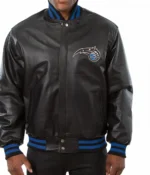 Varsity Orlando Magic Black Leather Jacket