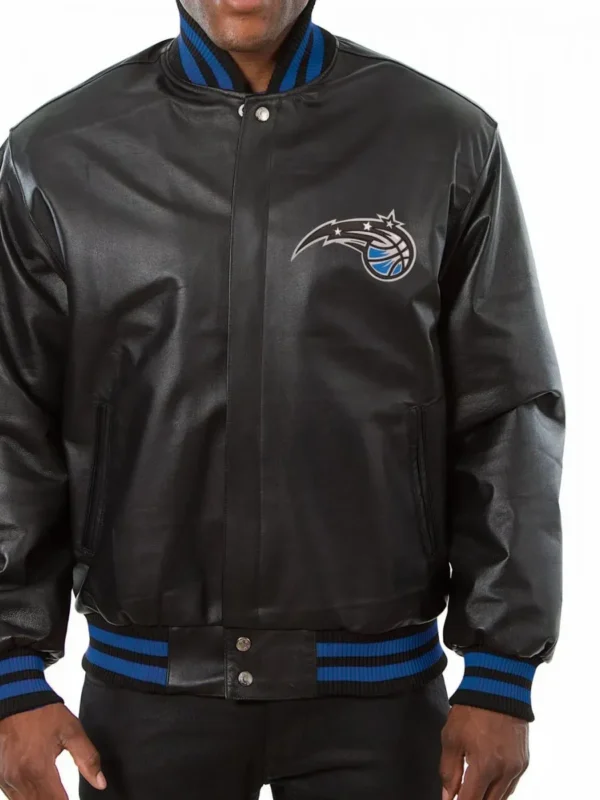 Varsity Orlando Magic Black Leather Jacket