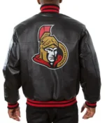 Varsity Ottawa Senators Black Leather Jacket
