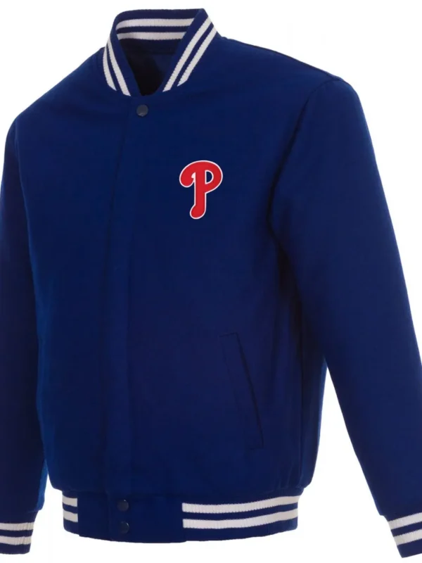 Varsity Philadelphia Phillies Royal Blue Wool Jacket