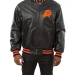 Varsity Phoenix Suns Black Leather Jacket