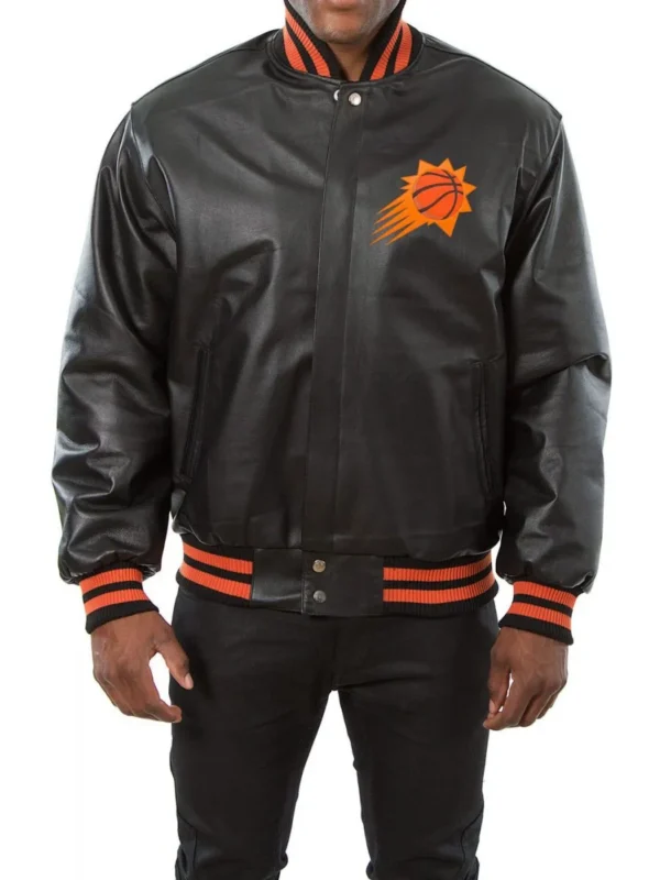 Varsity Phoenix Suns Black Leather Jacket
