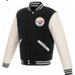 Varsity Pittsburgh Steelers Leather-Wool Jacket