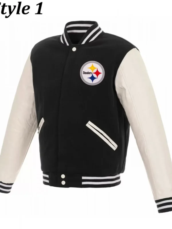 Varsity Pittsburgh Steelers Leather-Wool Jacket