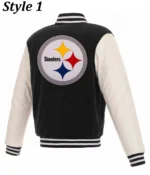 Varsity Pittsburgh Steelers Leather-Wool Jacket