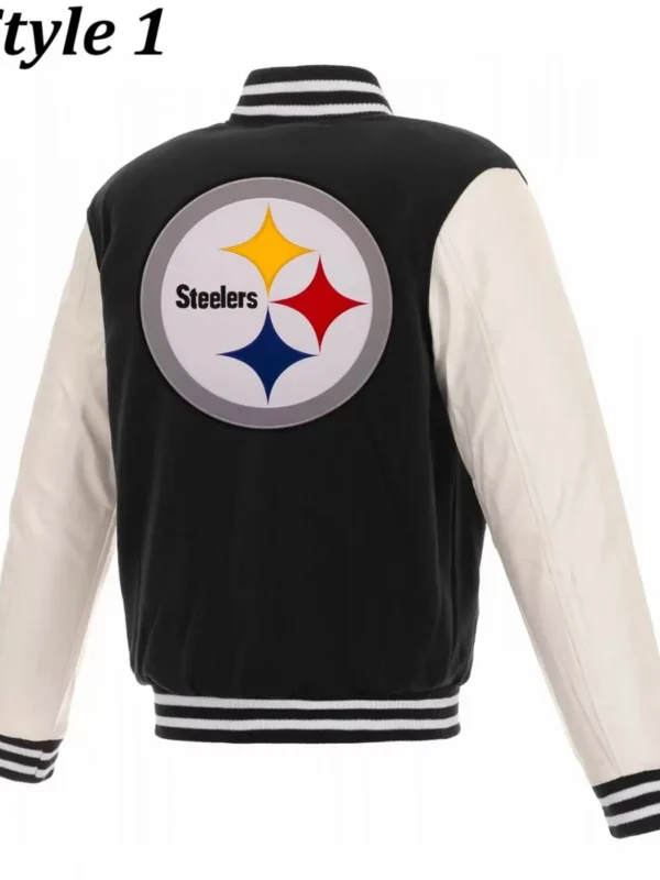 Varsity Pittsburgh Steelers Leather-Wool Jacket