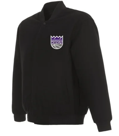Varsity Sacramento Kings Black Wool Jacket