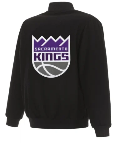 Varsity Sacramento Kings Black Wool Jacket