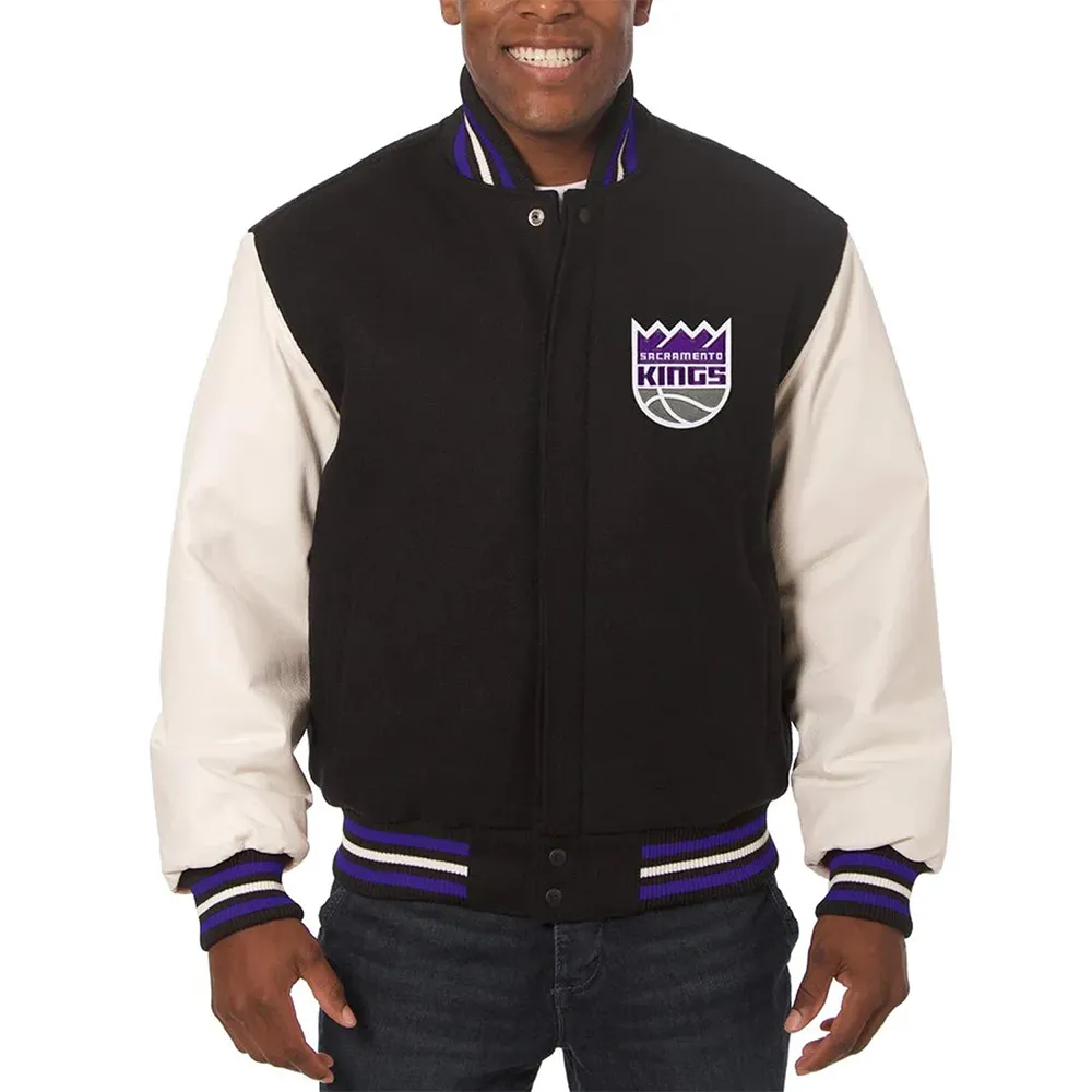 Varsity Sacramento Kings Domestic Black and White Jacket Varsity Sacramento Kings Domestic Black and White Jacket