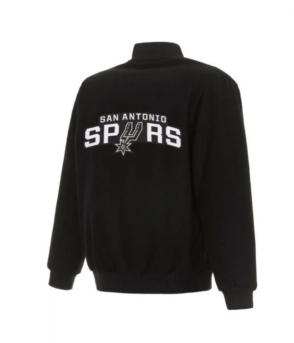 Varsity San Antonio Spurs Black Wool Jacket