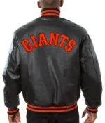 Varsity San Francisco Giants Black Leather Jacket