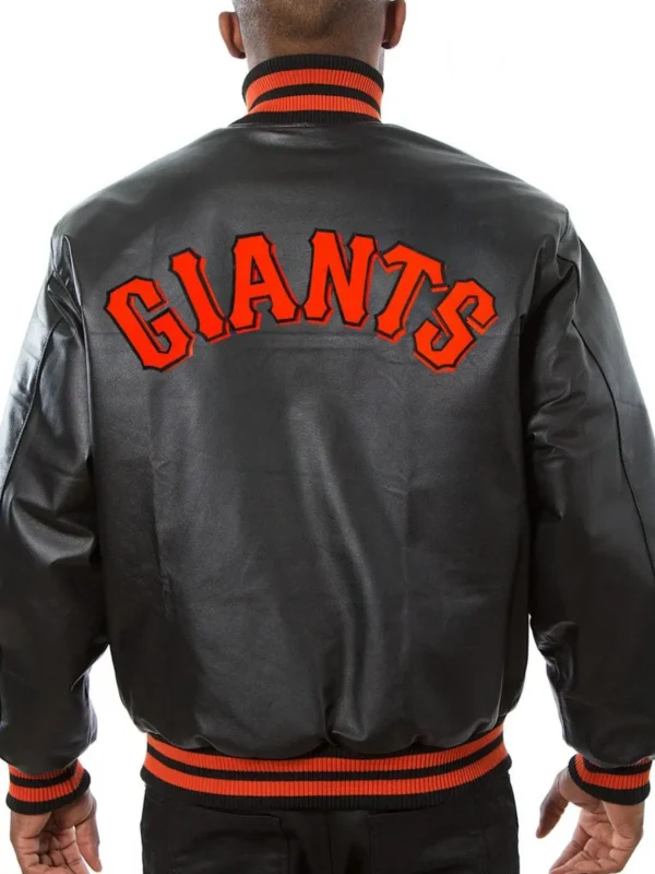 Varsity San Francisco Giants Black Leather Jacket