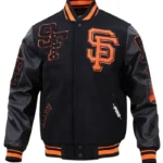 Varsity San Francisco Giants Mash Up Black Jacket
