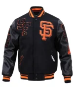 Varsity San Francisco Giants Mash Up Black Jacket