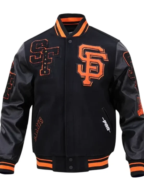 Varsity San Francisco Giants Mash Up Black Jacket