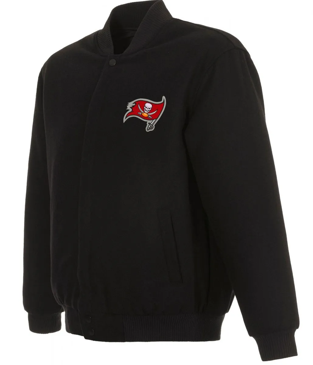 Varsity Tampa Bay Buccaneers Black Wool Jacket Varsity Tampa Bay Buccaneers Black Wool Jacket