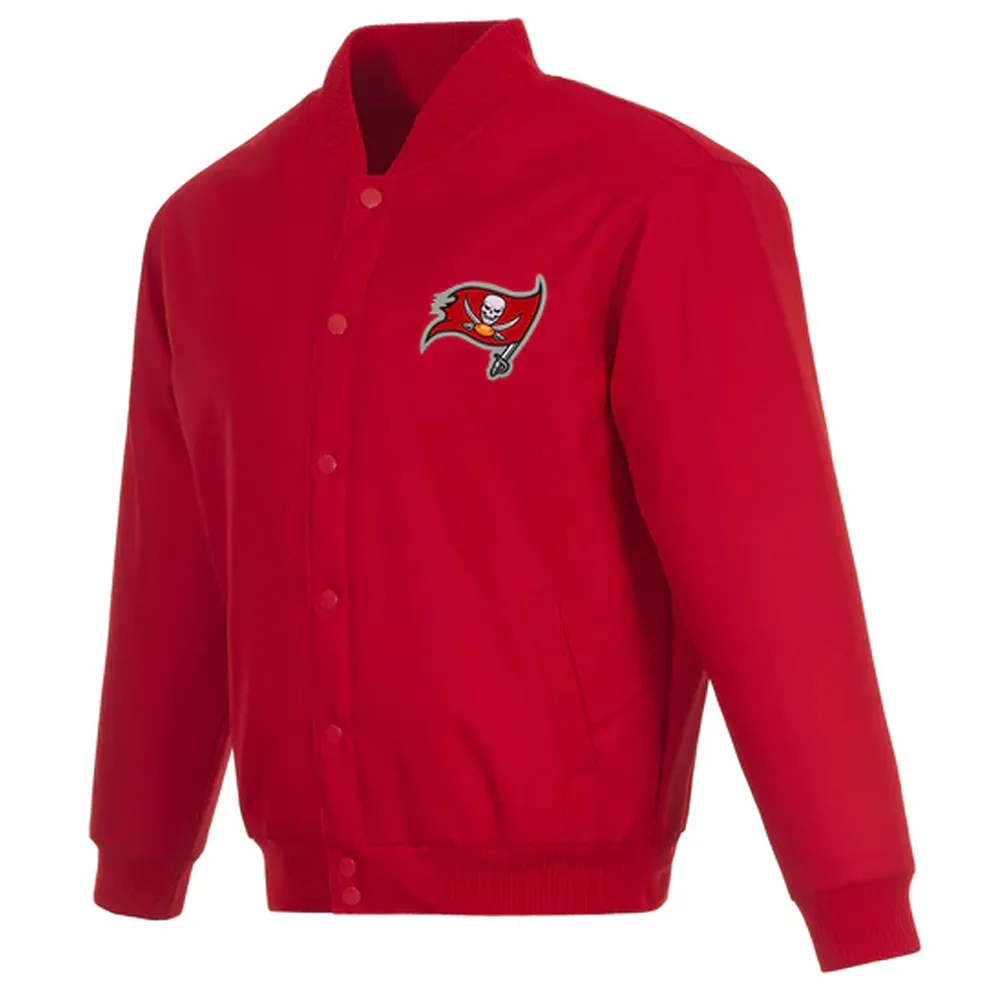 Varsity Tampa Bay Buccaneers Red Poly Twill Jacket Varsity Tampa Bay Buccaneers Red Poly Twill Jacket