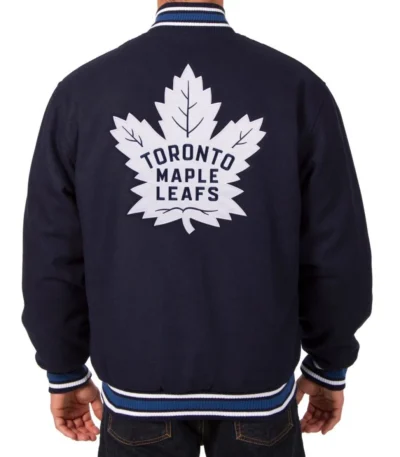 Varsity Toronto Maple Leafs Navy Blue Wool Jacket
