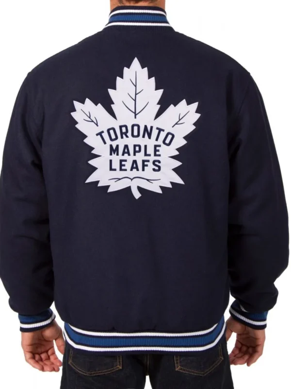 Varsity Toronto Maple Leafs Navy Blue Wool Jacket