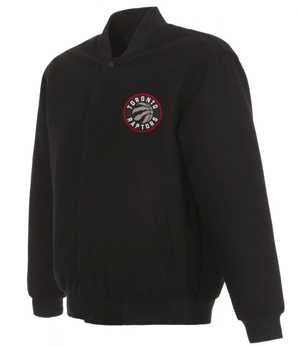 Varsity Toronto Raptors Black Wool Jacket Varsity Toronto Raptors Black Wool Jacket