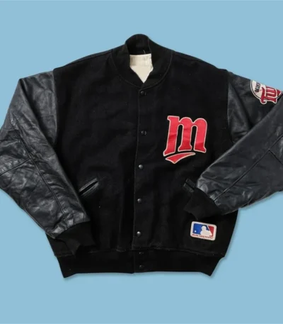 Vintage Minnesota Twins Black Varsity Jacket