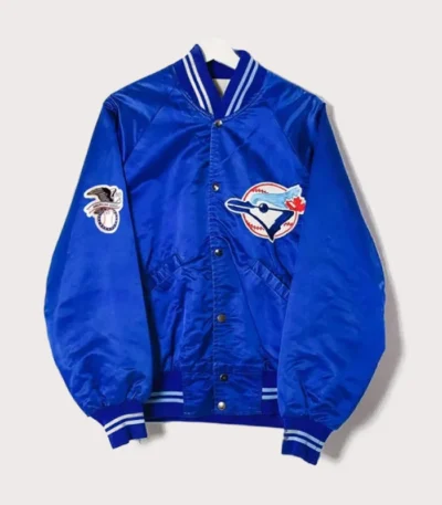 Vintage Toronto Blue Jays Retro 80’s Blue Satin Jacket
