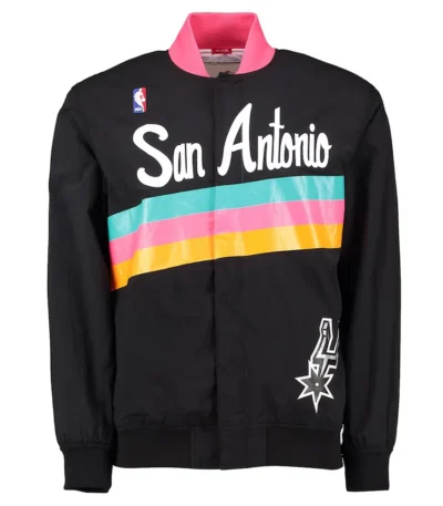 Warm Up San Antonio Spurs Black Jacket