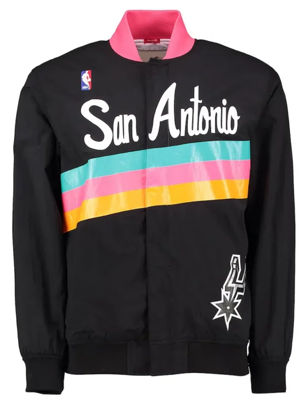 Warm Up San Antonio Spurs Black Jacket