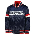 Washington Wizards Home Game Navy Satin Jacket