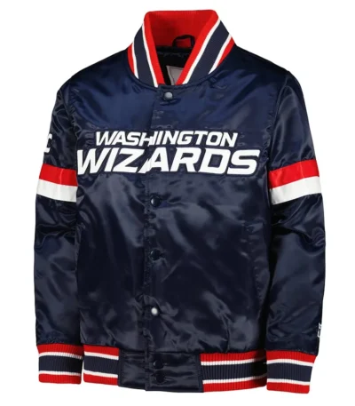Washington Wizards Home Game Navy Satin Jacket