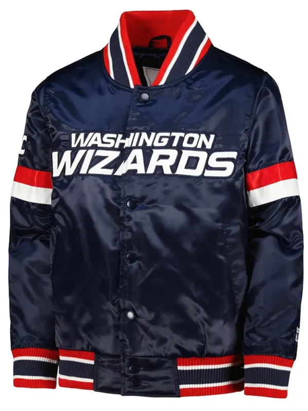 Washington Wizards Home Game Navy Satin Jacket
