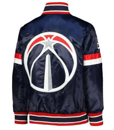 Washington Wizards Home Game Navy Satin Jacket