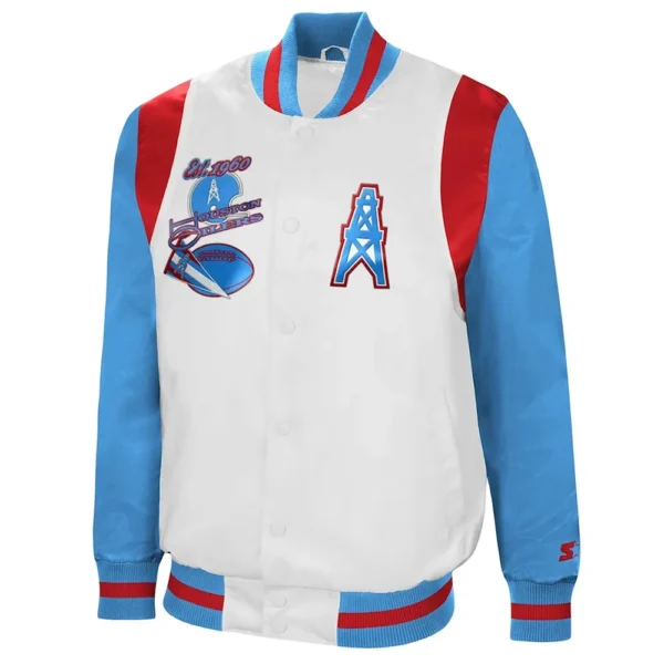 White-Light Blue Houston Oilers The All-American Jacket