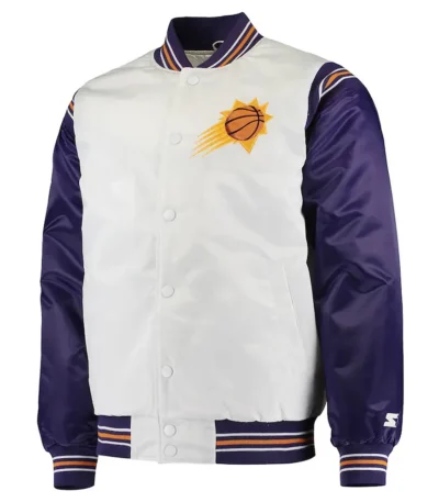 White-Purple Phoenix Suns Renegade satin Jacket