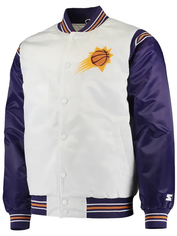 White-Purple Phoenix Suns Renegade satin Jacket