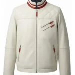 White Quilted Motorcycle Jacket