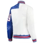 White-Royal New York Giants Hometown Satin Jacket