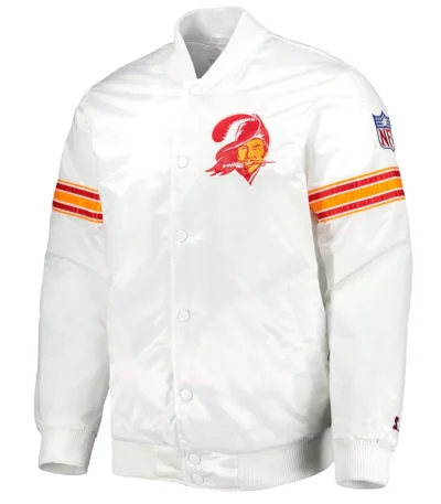 White The Power Tampa Bay Buccaneers Satin Jacket