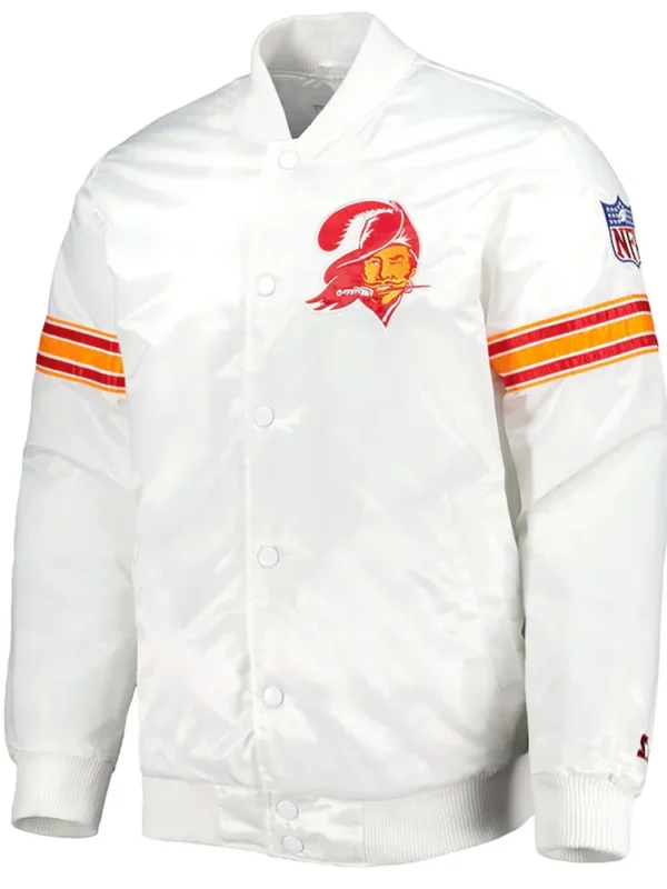 White The Power Tampa Bay Buccaneers Satin Jacket